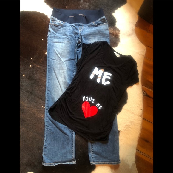 Liz Lange Denim - Liz Lange Maternity Jeans & Graphic Maternity Top